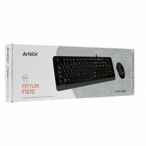 a4tech комплект a4tech клавиатура мышь a4 fstyler f1010 white A4Tech комплект A4Tech клавиатура + мышь A4 Fstyler F1010 black/grey