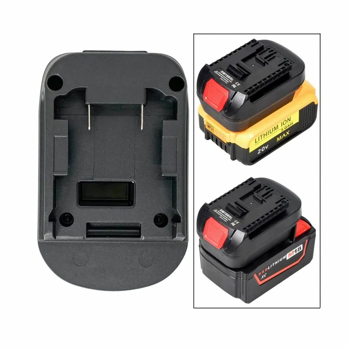 Изображение Адаптер аккумулятора преобразователь Milwaukee, Dewalt в Bosch 18V