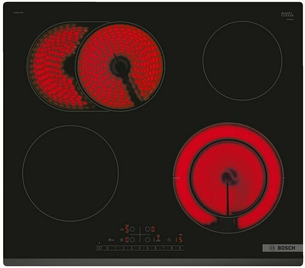 Варочная панель электрическая Bosch PKN631FP2E, черный