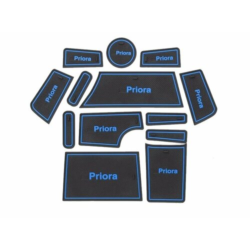 Коврики силиконовые панели приборов Лада Приора-2 Синий 1162₽