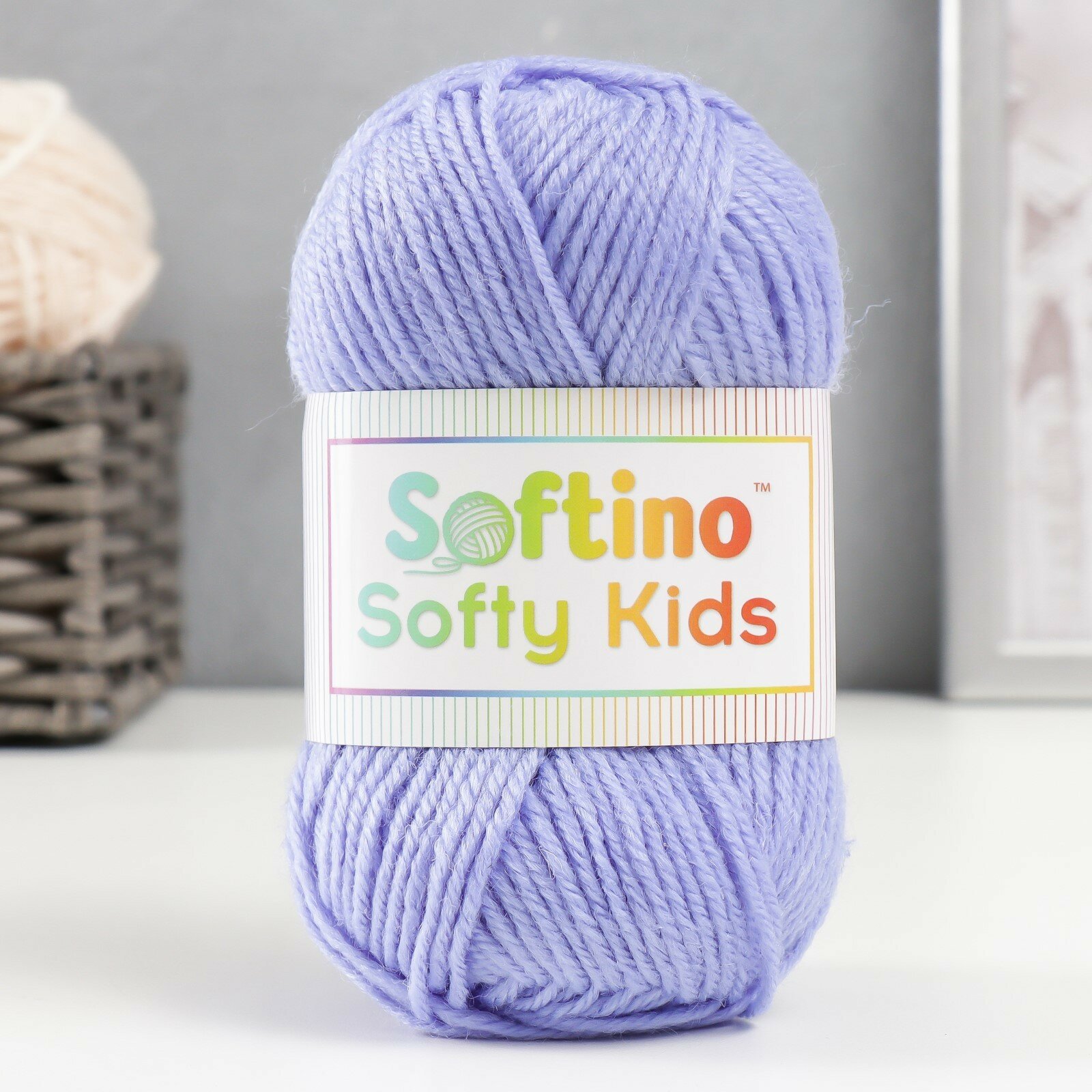 Пряжа 100% акрил "Softy Kids" 90м ±5м 50 гр цвет 23 глициния