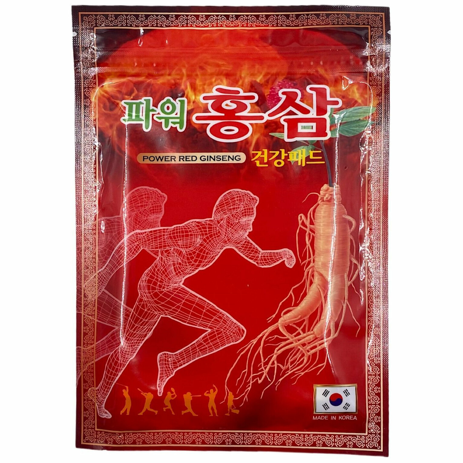 Пластырь для тела с красным женьшенем Daejeon Power Red Ginseng Pad, 20 шт