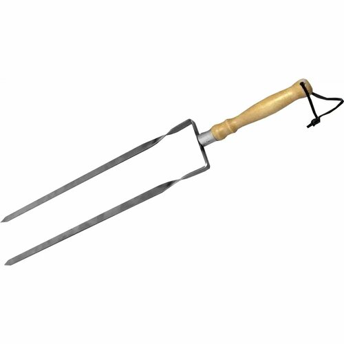 Шампур двойной 65 см с деревянной ручкой 1781₽