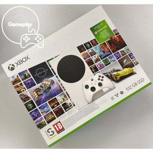 Игровая приставка Xbox Series S 512GB White + Подписка Game Pass Ultimate 3 месяца (New) игровая приставка xbox series s 512gb starter pack game pass на 3 месяца белый rrs 00152