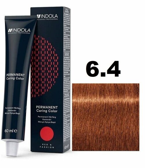 Indola Permanent Caring Color Крем-краска для волос 6/4 темный блондин медный 60мл