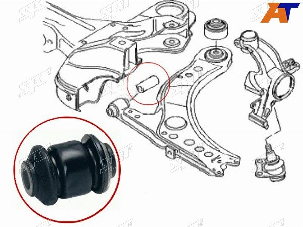 Сайлентблок FR рычага передний Volkswagen Golf 97-03/Audi A3 2000-2003/Skoda Octavia/Fabia 1997-201