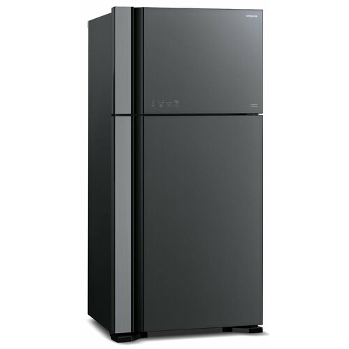 Холодильник Hitachi R-VG660PUC7-1 GGR серое стекло (двухкамерный) двухкамерный холодильник hitachi r bg 410 pu6x gbk черное стекло