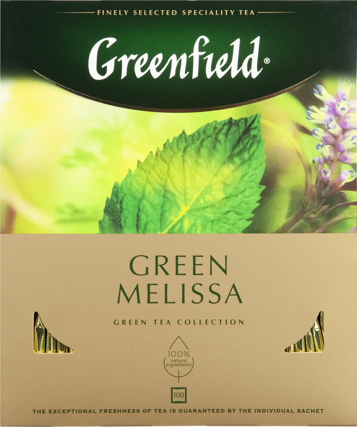 Чай Greenfield Green Melissa зеленый мелисса 100пак. карт/уп. (0879-09) - фото №13