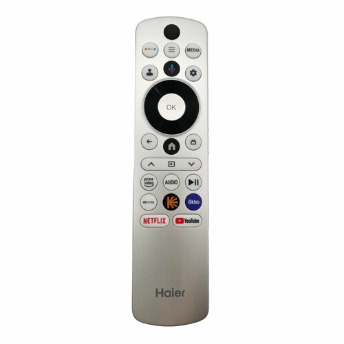 Пульт Haier HTR-U33GR k3 для Smart ТВ с голосовым управлением Google Assistant Netflix Okko 43 телевизор haier 43 smart tv s2 2024 черный