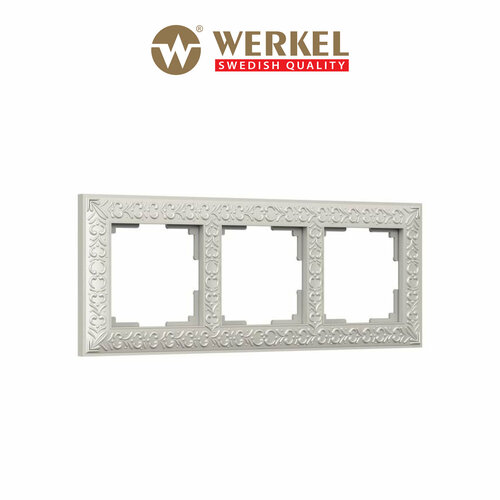 Рамка из металла на 3 поста Werkel Аntik WL07-Frame-03 жемчужный