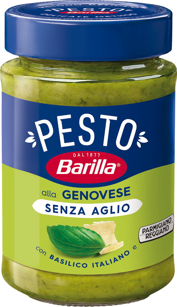 Соус BARILLA Pesto Genovese senza Aglio, с базиликом без чеснока, 190г
