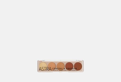 Консилер палетка для лица ASTRA, CONCEAL & CONTOUR 6.5мл
