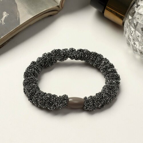 Резинка для волос Соломея 5 см серебро 376₽