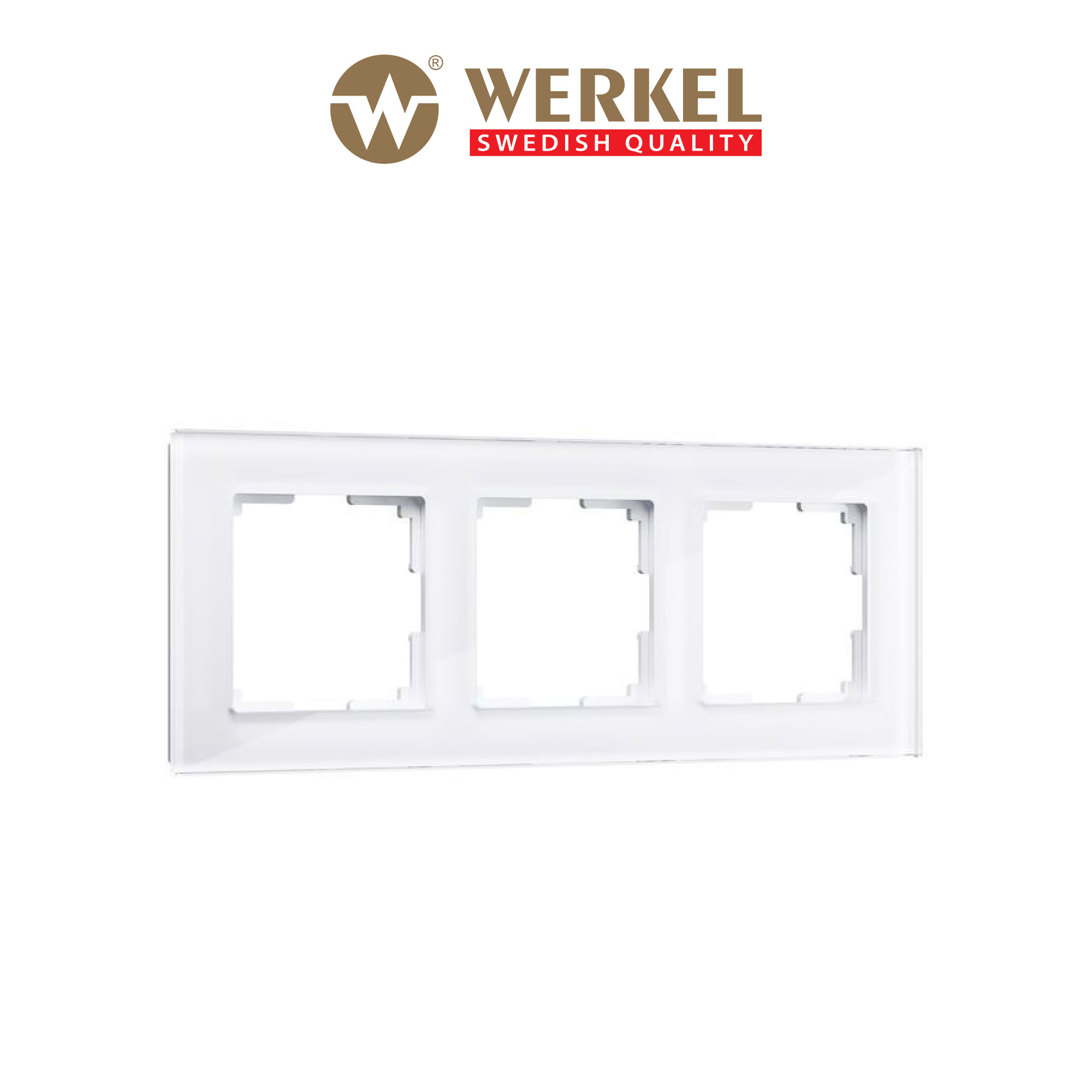 Рамка из стекла на 3 поста Werkel Favorit W0031101 белый