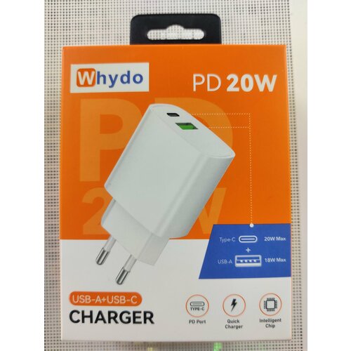 Сетевое зарядное устройство Whydo 20 вт, 3A, USB(A+C), белое