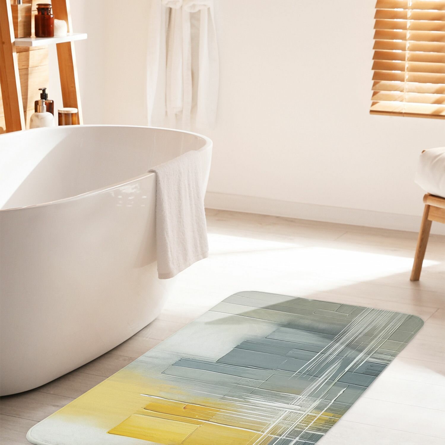 Коврик для ванной комнаты и туалета противоскользящий 