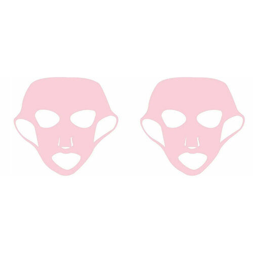 Kristaller Многоразовая силиконовая розовая маска для лица, KG-020, розовый, 2 шт