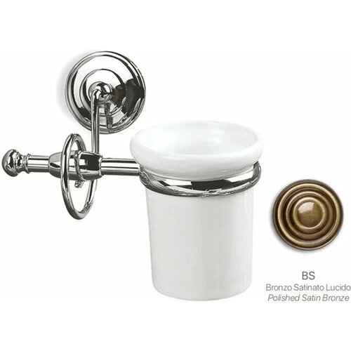 Стакан для зубных щеток Stil Haus Idra I1025-BI настенный бронзабелый 15303₽