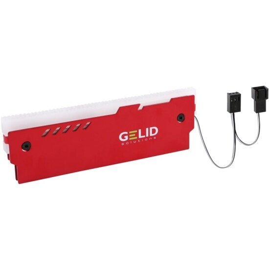 Радиаторы для оперативной памяти Gelid LUMEN Red для DDR2/DDR3/DDR4, 2шт, красные, RGB GZ-RGB-02