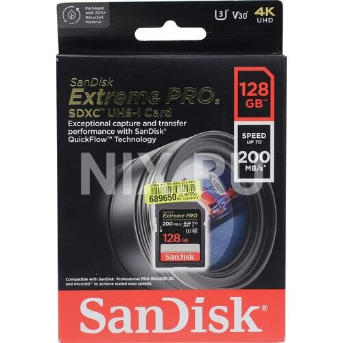 Карта памяти SD XC 128Gb SanDisk SDSDXXD-128G-GN4IN