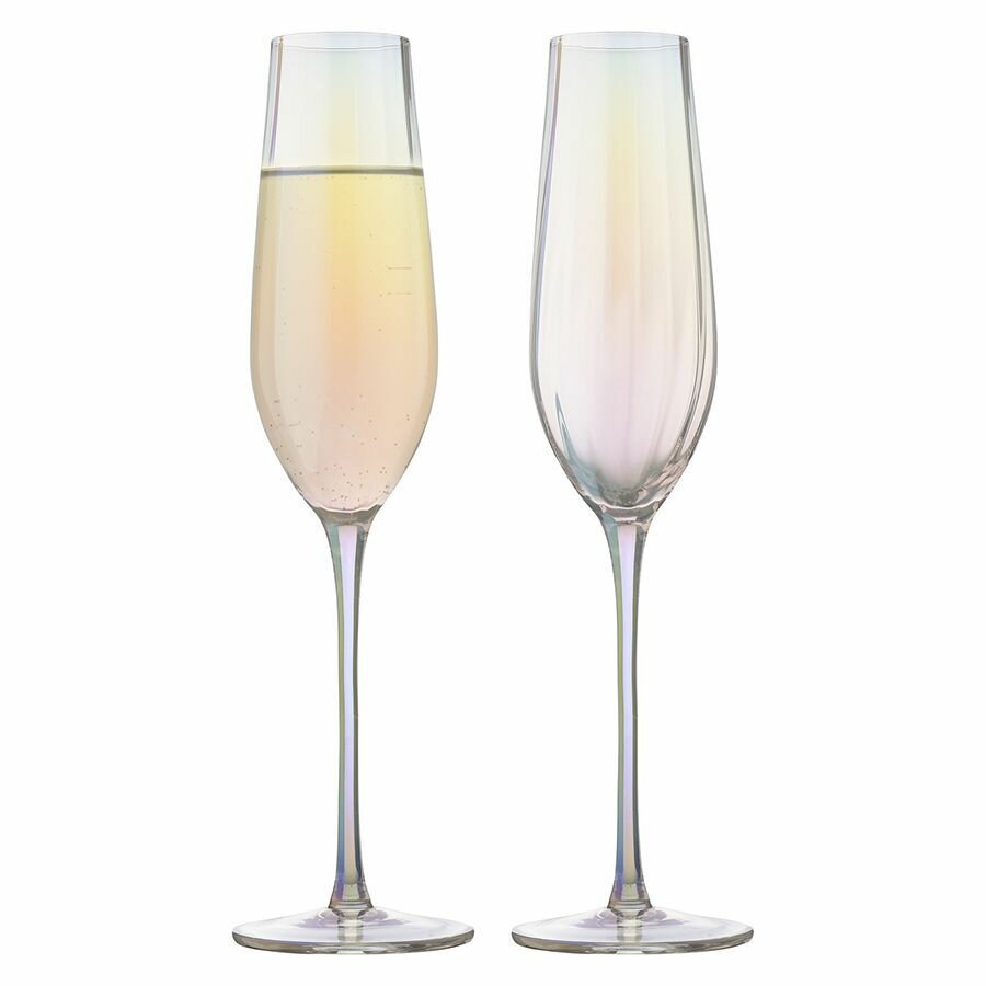Набор бокалов для шампанского Liberty Jones Gemma Opal 225мл, 2шт - фото №5