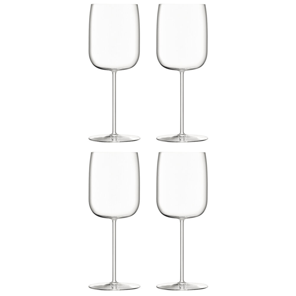 Набор из 4-х стеклянных бокалов для белого вина Borough, 380 мл, прозрачный, серия Бокалы и фужеры, LSA International, G1620-14-301