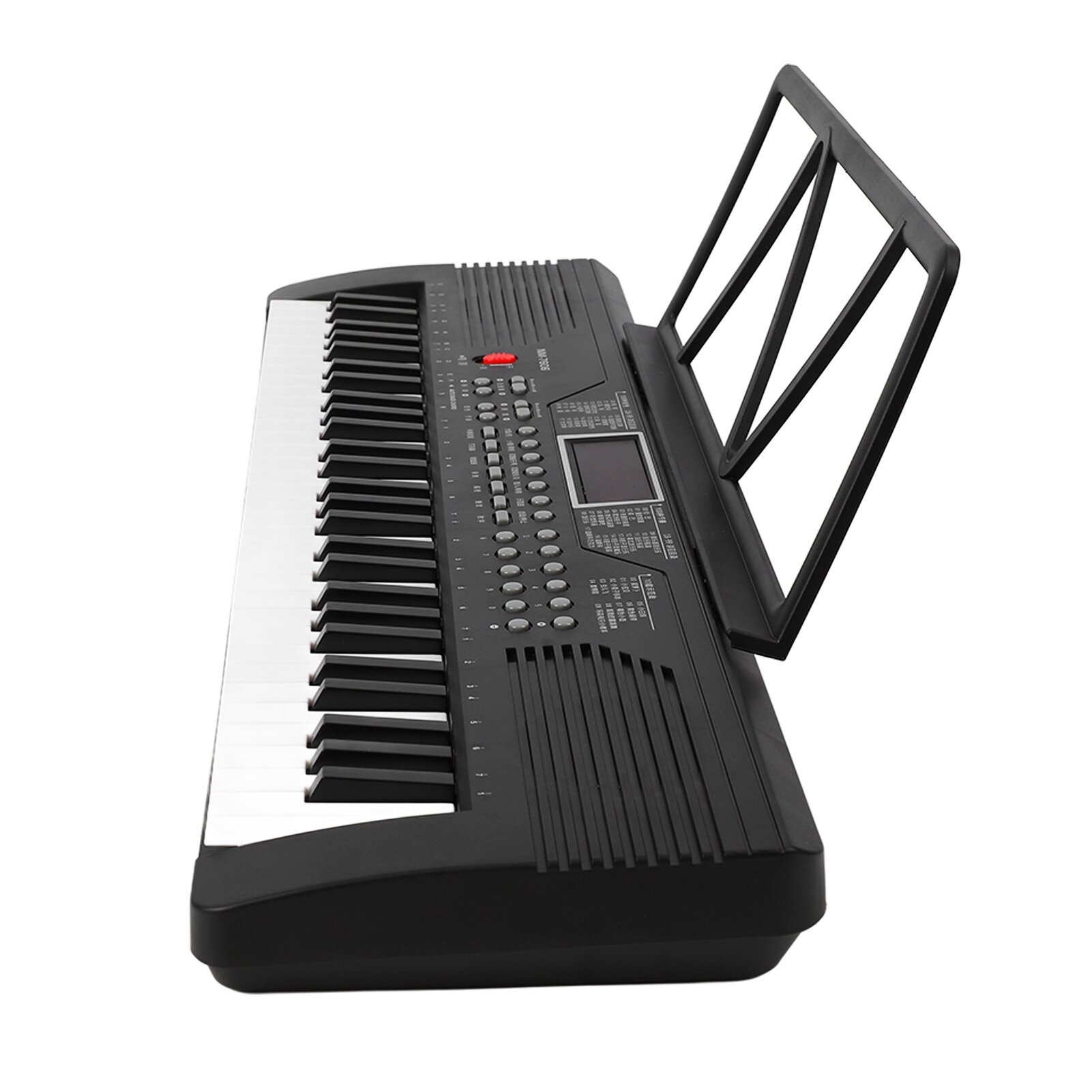 Электрическое клавишное пианино Пластиковое Профессиональное электрическое пианино с микрофоном и аудиокабелем Подставка для нот для начинающих