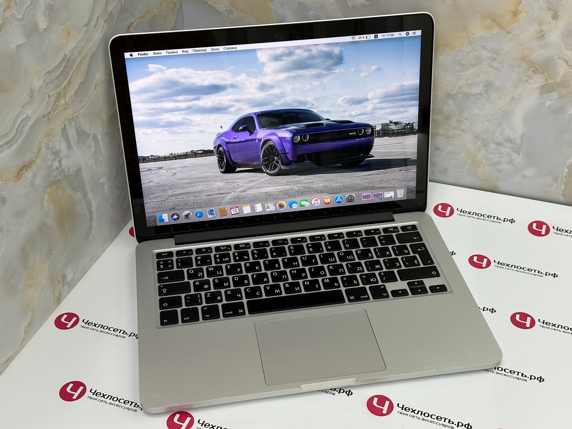 Ноутбук Apple Macbook Pro 13 2013 Retina A1502 (Производство 2014) Core i5 2.4Ггц x 2 ядра / Оперативная память RAM 4ГБ / Объем накопителя SSD 128GB / Silver