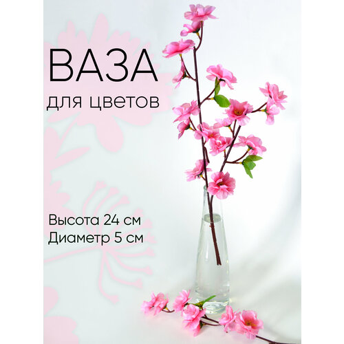 Ваза для цветов стекло 24.0см бесцветный, прозрачный