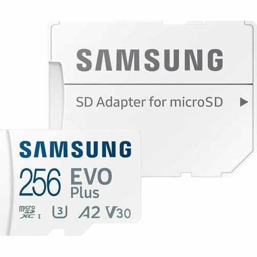 Карта памяти SAMSUNG EVO PLUS 256Gb microSDXC/UHS-I/SD адапт(MB-MC256KA/KR)