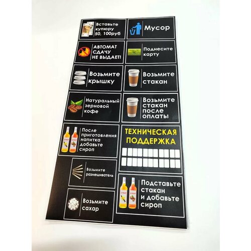 Наклейки для кофемашин самообслуживания 504₽