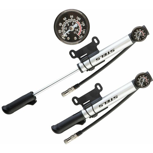 Насос ручной M25B-03A STELS алюминиевый с маноментром серебристо-чёрный 272мм item110 125700₽