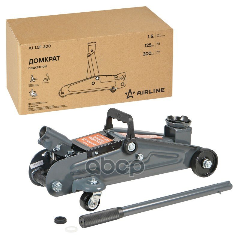 Домкрат подкатной 1.5 т AIRLINE 140 - 300 мм AIRLINE арт. AJ-1.5F-300