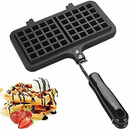 Вафельница с двумя головками антипригарная вафельница бытовая кухонная газовая сковорода пресс-форма инструмент для выпечки 991600₽