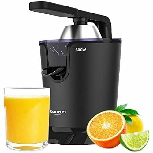 Электрическая соковыжималка Taurus Удивительный SQ601X 600 Вт Профессиональный двигатель переменного тока Контейнер 065 л 2 конуса для всех цитрусовых 2107700₽