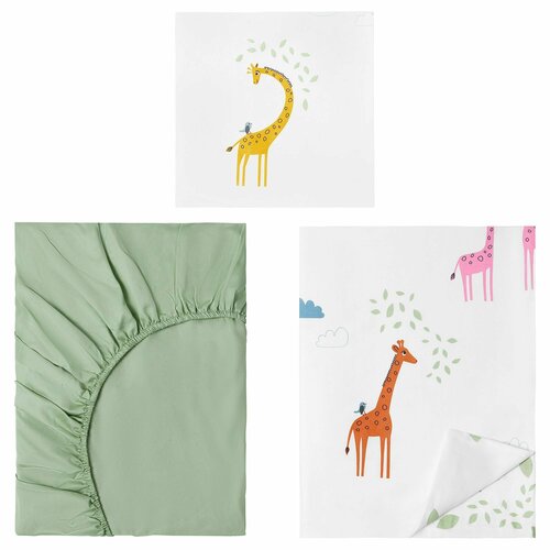 Икея IKEA BERGFINK бергфинк детский пододеяльник разноцветный 150x20050x60 см 9999₽