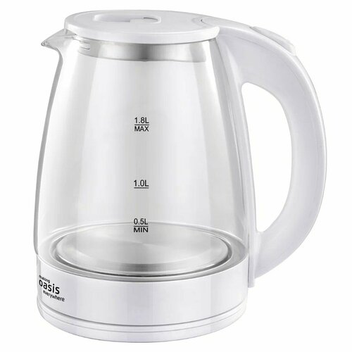 Чайник электрический Oasis K8GW 18л 2000Вт стеклопластик белый 380800₽