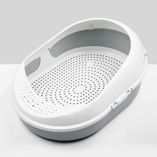 Лоток для кошачьего туалета с сеткой Cosmo серый 1289₽