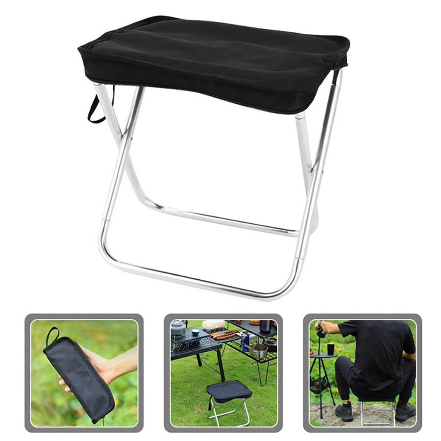 фото Стул складной туристический маленький Черный