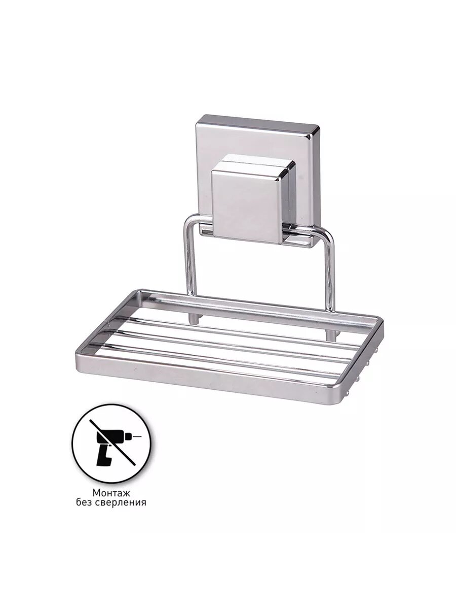 фото Мыльница подвесная сетчатая на вакуумной присоске