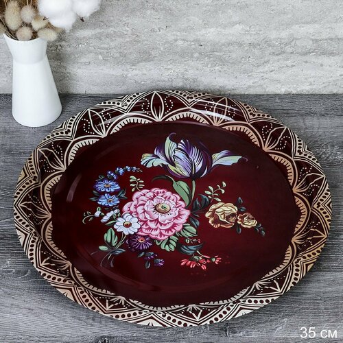 Блюдо Поднос 36 см, хохлома