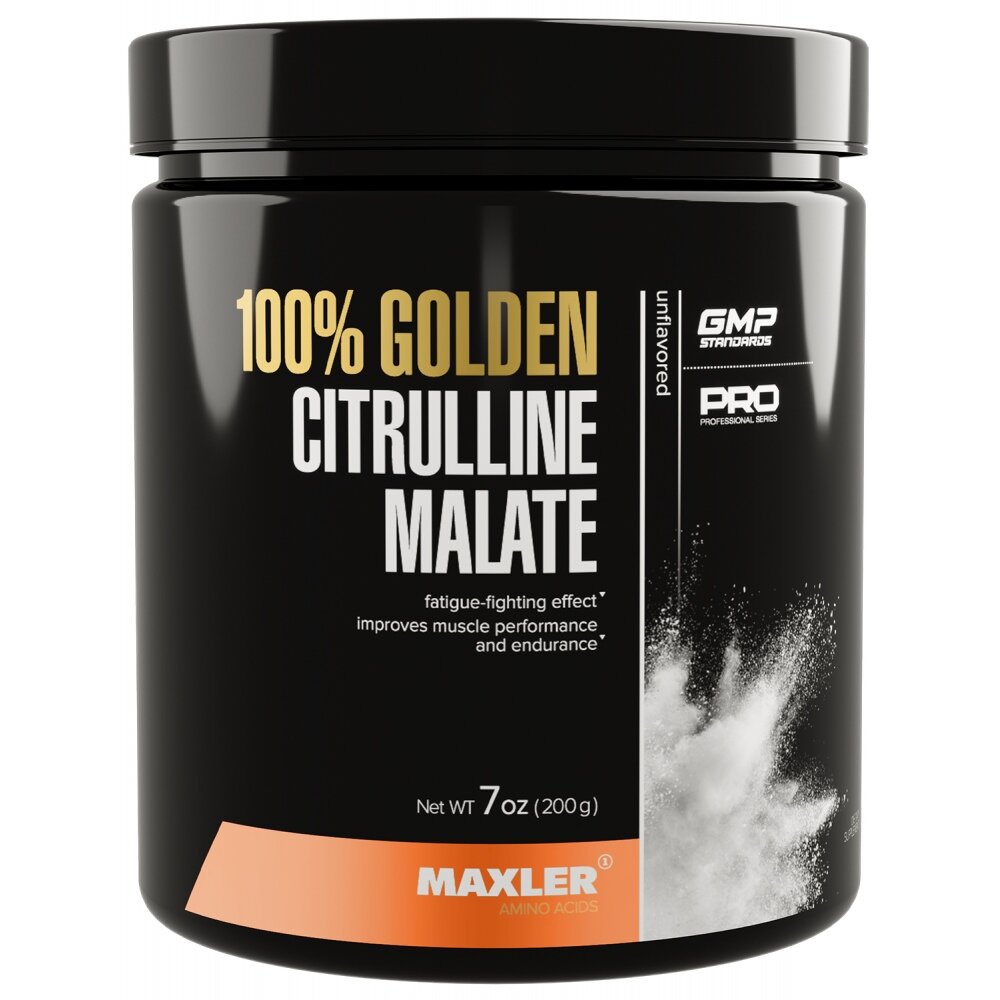 Maxler USA 100% Golden Citrulline Malate, 200 г, Вкус Unflavored / Без вкусовых добавок