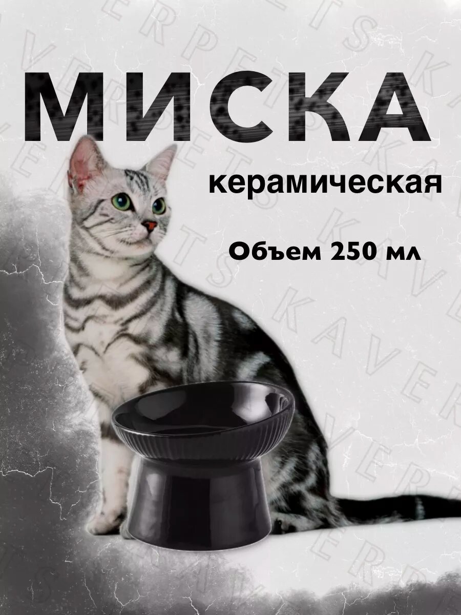 Миска на подставке для кошек и собак