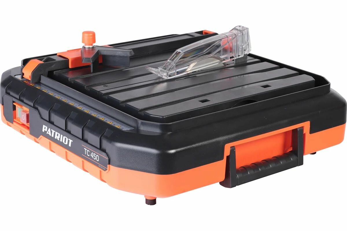 фото Плиткорез электрический PATRIOT TC 450, мощность 500 Вт, ниж. двигатель, диск 115х22,2 мм, 90: 46 мм