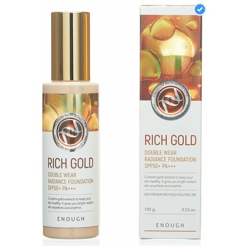 фото Тональный крем с золотом enough rich gold double wear radiance foundation spf50+ №13