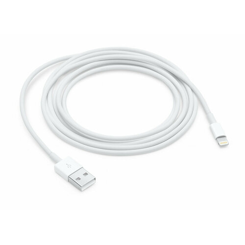 фото Кабель apple usb (m)- lightning (m), площадь сечения 2 кв. мм, длина 2 м, 1 шт., белый
