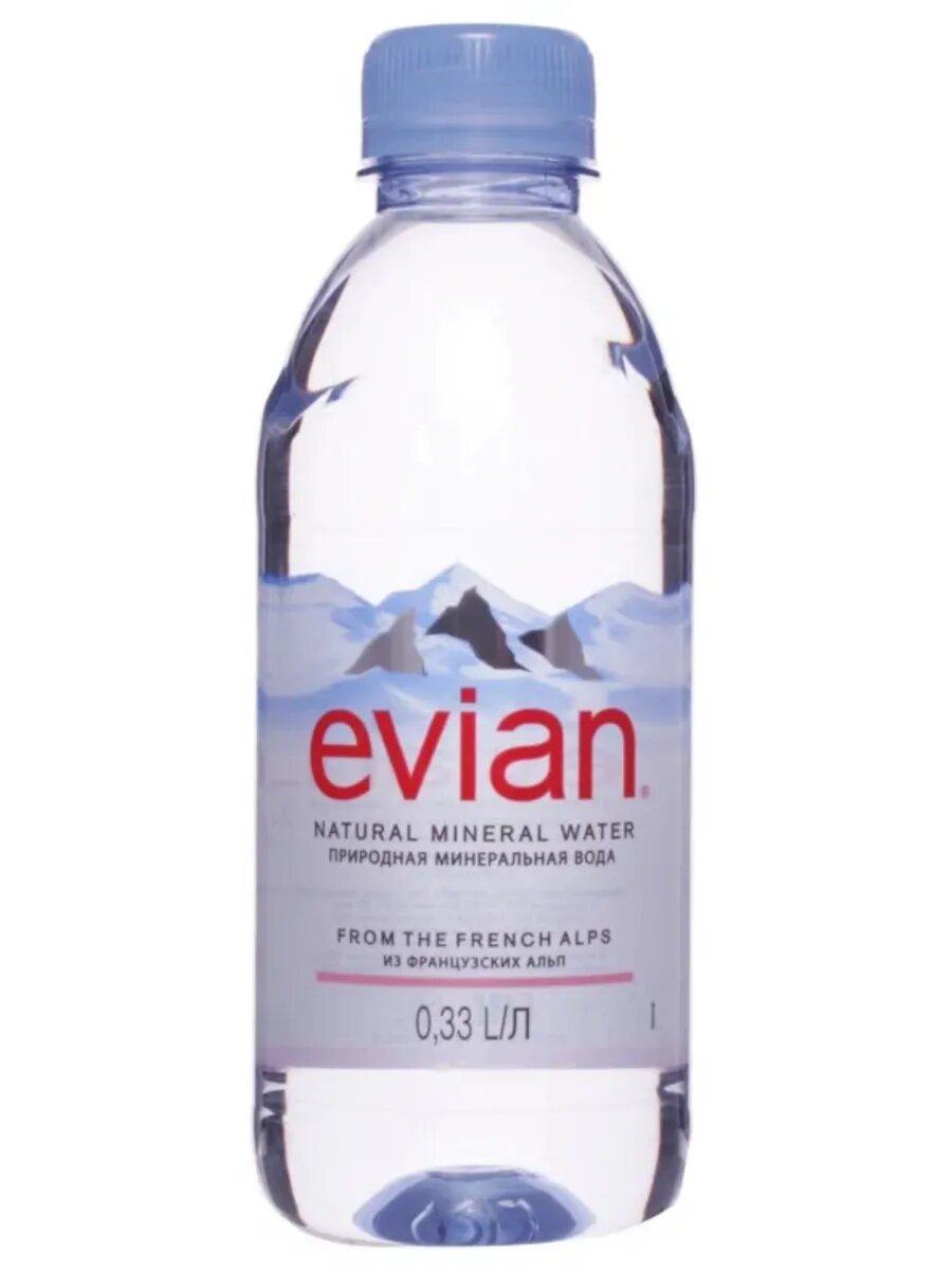 Вода негазированная минеральная EVIAN (Эвиан), 0,33 х12 шт.