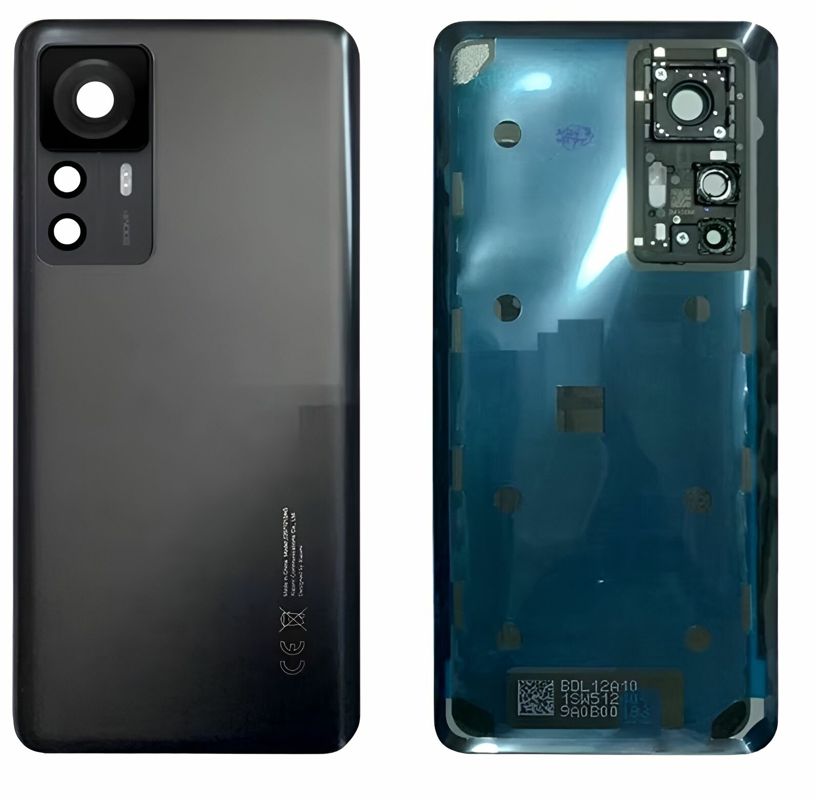 Оригинальная задняя крышка для Xiaomi 12T/12T Pro (22071212AG/MZB0CE5RU) Черная (Матовая)