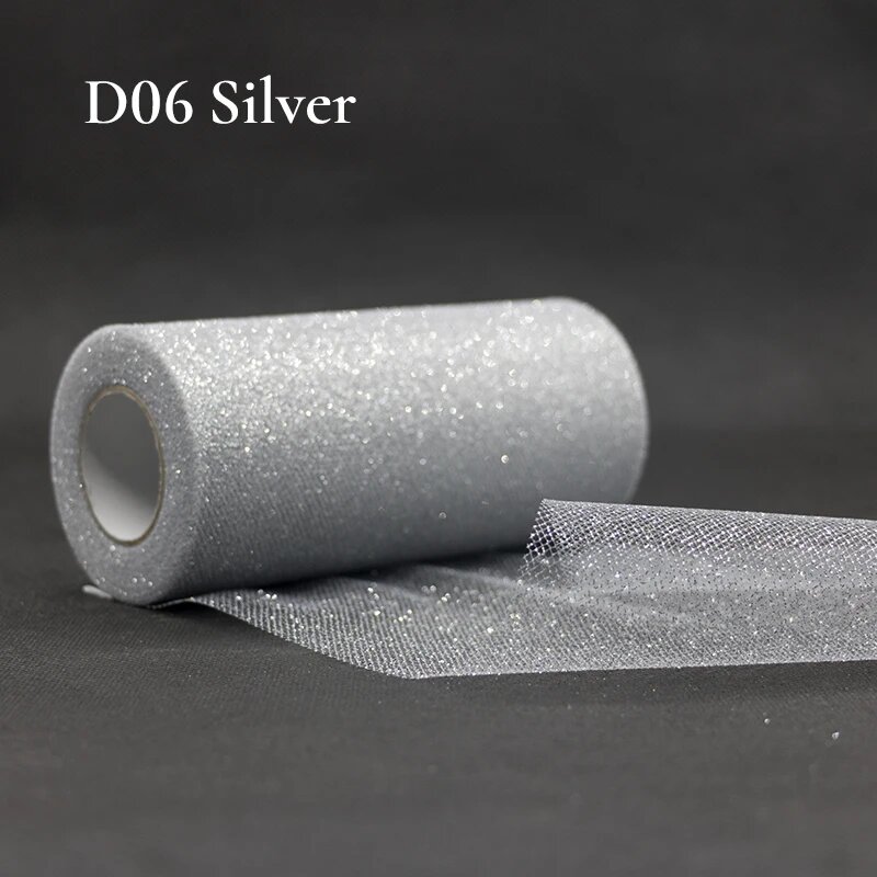 FEEUNM тюль органза белый 100 ярдов Серебряный D06-25Yard Silver