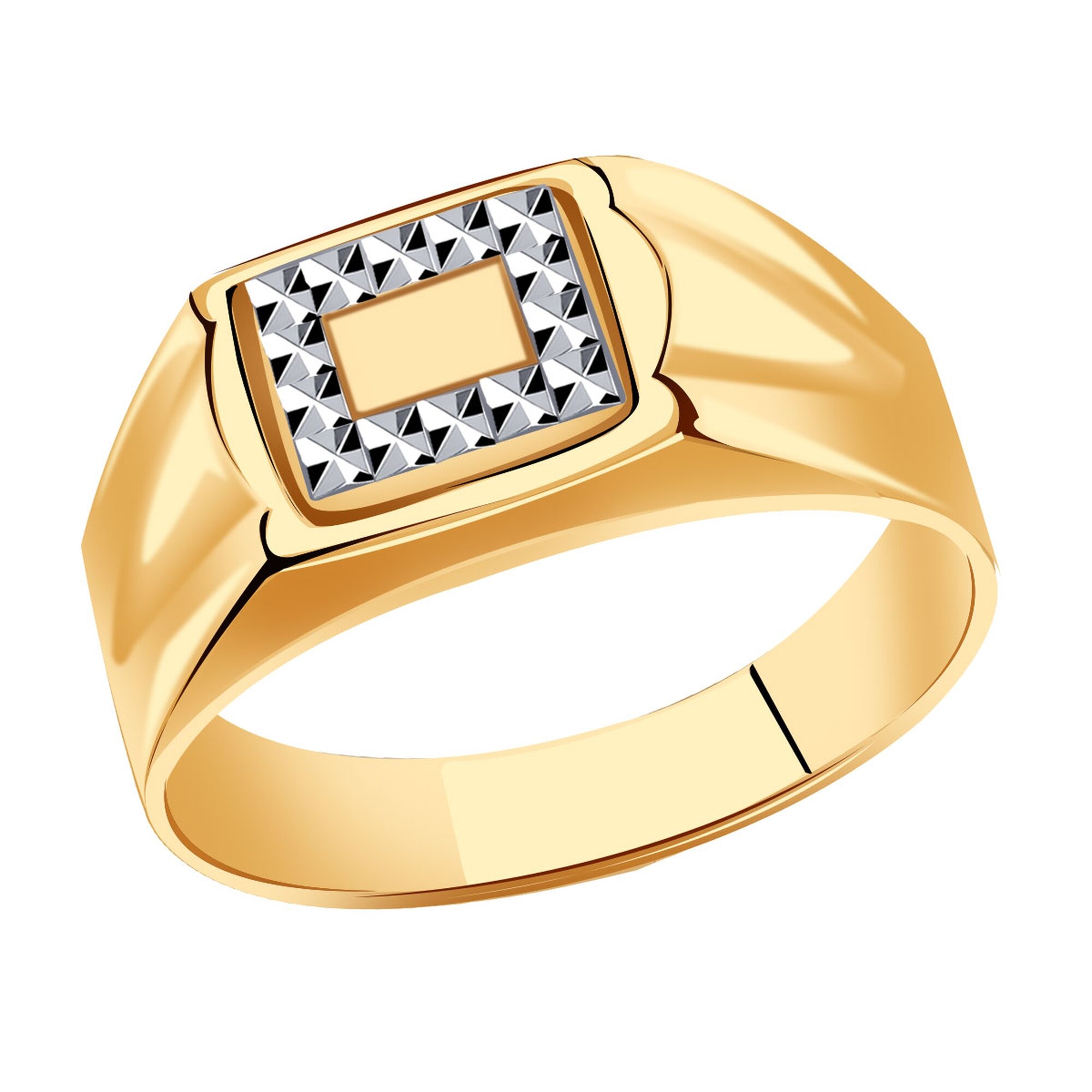 Печатка Diamant online, красное золото, 585 проба